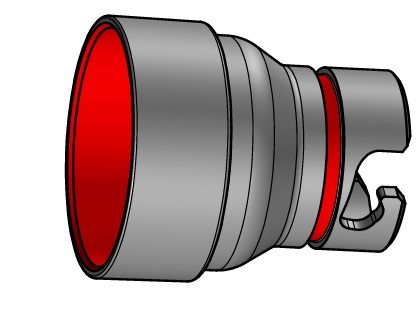 Raccord PVC D50 vers 1/4 tour